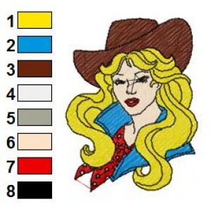 Barbie Cowgirl Embroidery Design